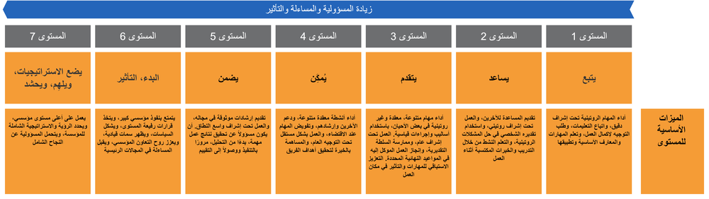 Diagram of essence statements for levels of responsibility