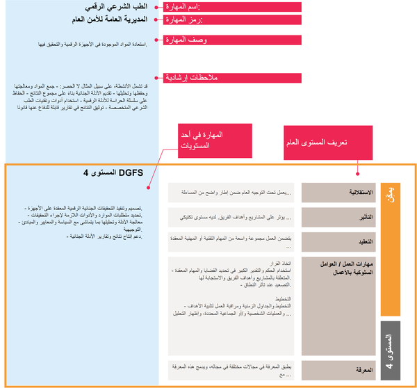 Diagram of SFIA skill example Digital forensics