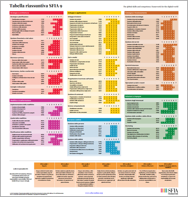 Image of the SFIA 9 summary chart