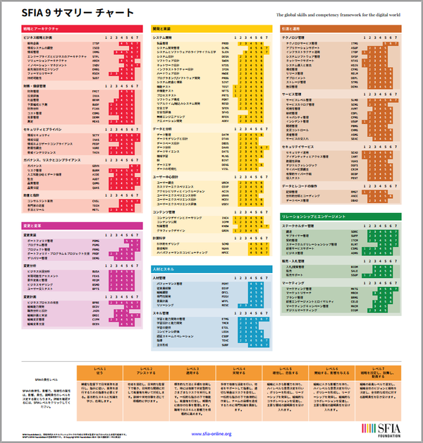 Image of the SFIA 9 summary chart