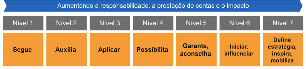 Diagram of horizontal view of levels of responsibility