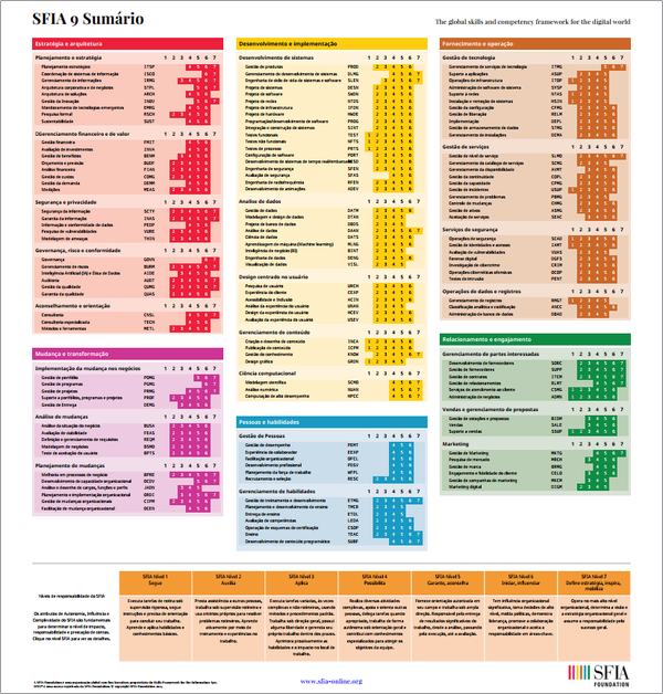 Image of the SFIA 9 summary chart